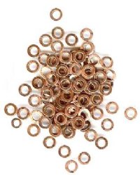 100 1x5mm Antique Copper Metal Washer Beads